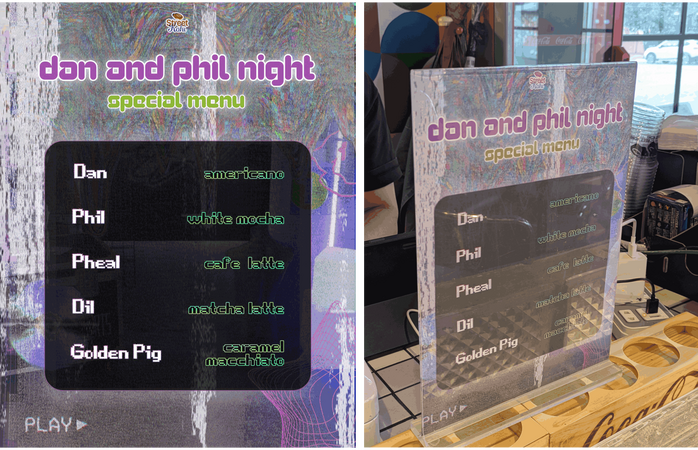 Street Kohi Dan and Phil Menu